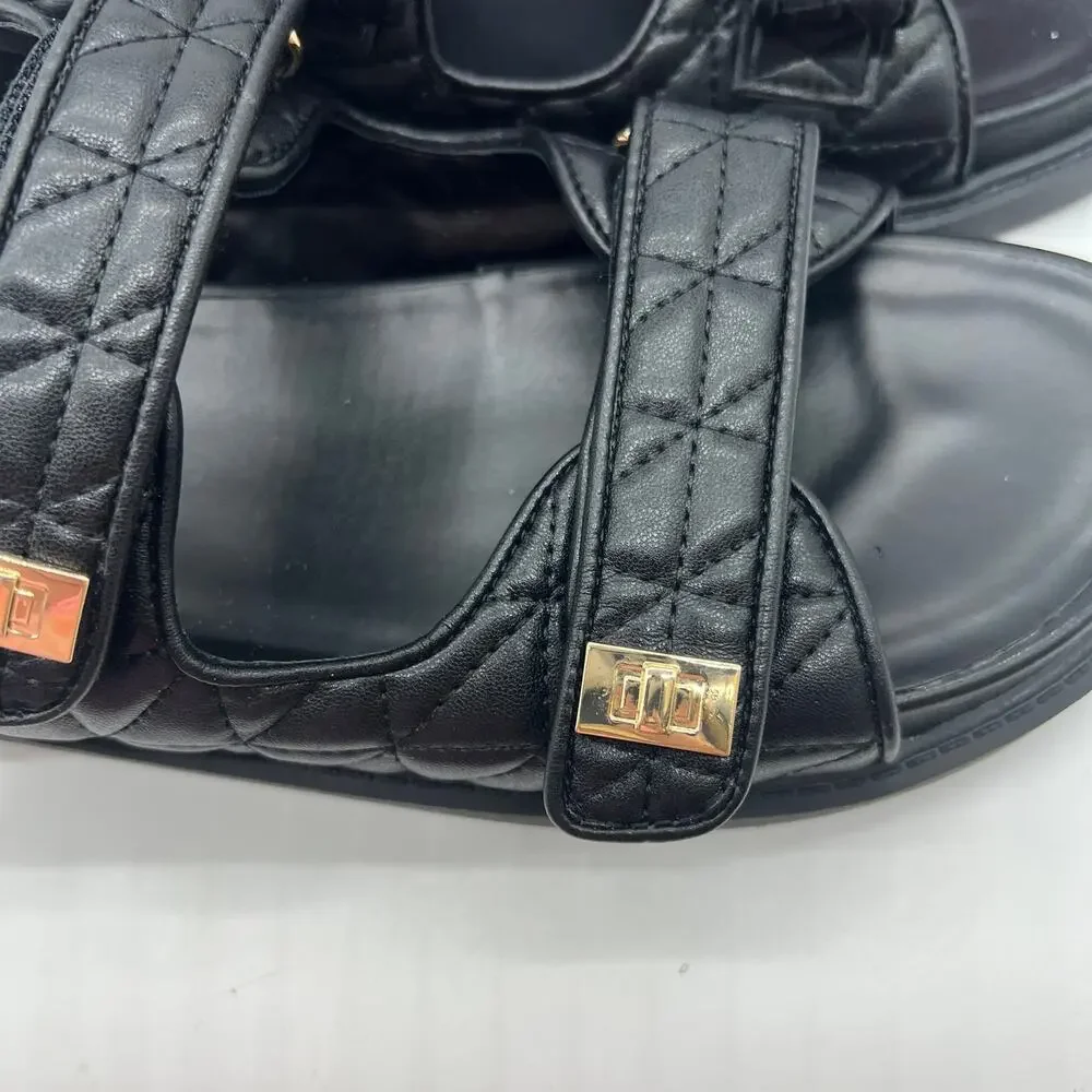 Pop Yield Open Toe Women's Footbed Sandals Black Size 11M